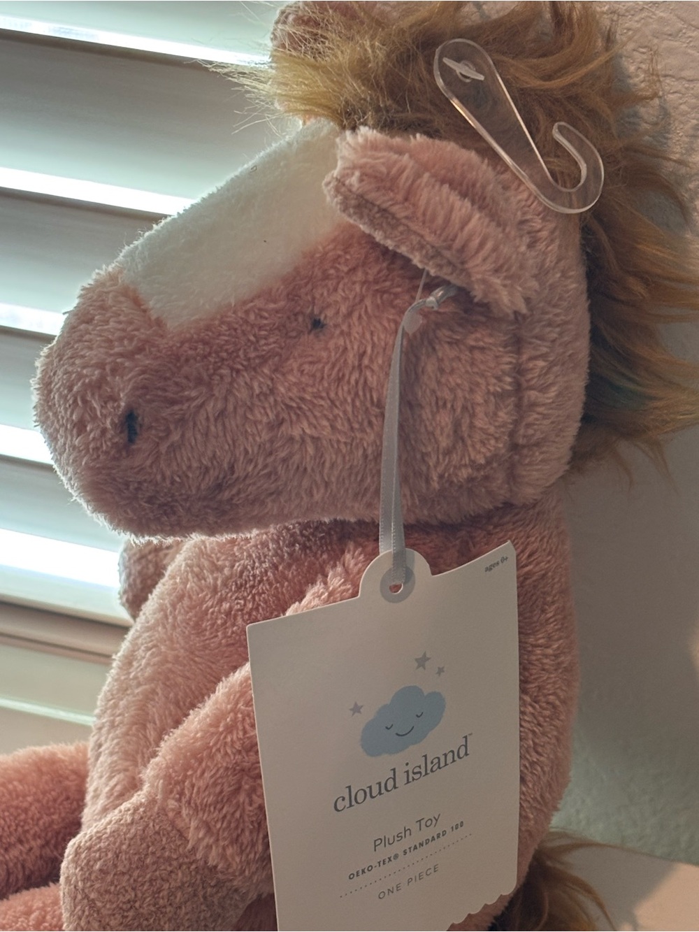 cloud island Plush Brown Horse with White Face Patch - Picture 3 of 6